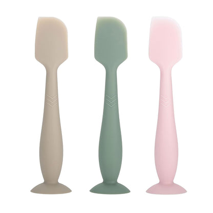 3-Pack Baby Diaper Cream Spatula - Baby Diaper Rash Cream Applicator for Butt Paste - Diaper Cream Brush for Newborn Essentials (grey, pink, white)