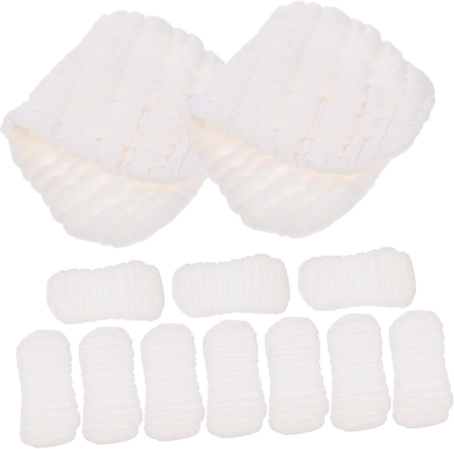 Abaodam 10pcs Newborn Cloth Diapers Liners Soft Absorbent Washable Inserts for Peanut-Shaped Design for Leak Prevention Breathable Cotton Material