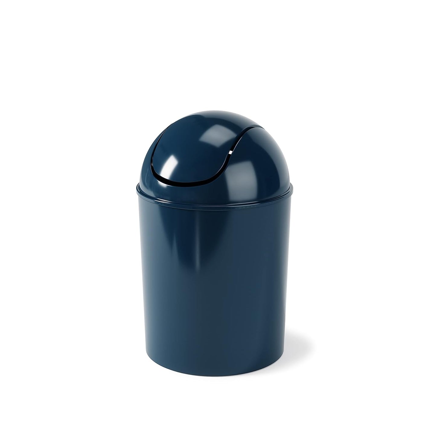 Umbra 1.25 Gallon Mini Waste Can with Removable Swing-Top Lid - Small Garbage Bin for Kitchen, Bathroom, Bedroom, Office - Compact Trash Can Fit Under Tables & Counters - Yellow