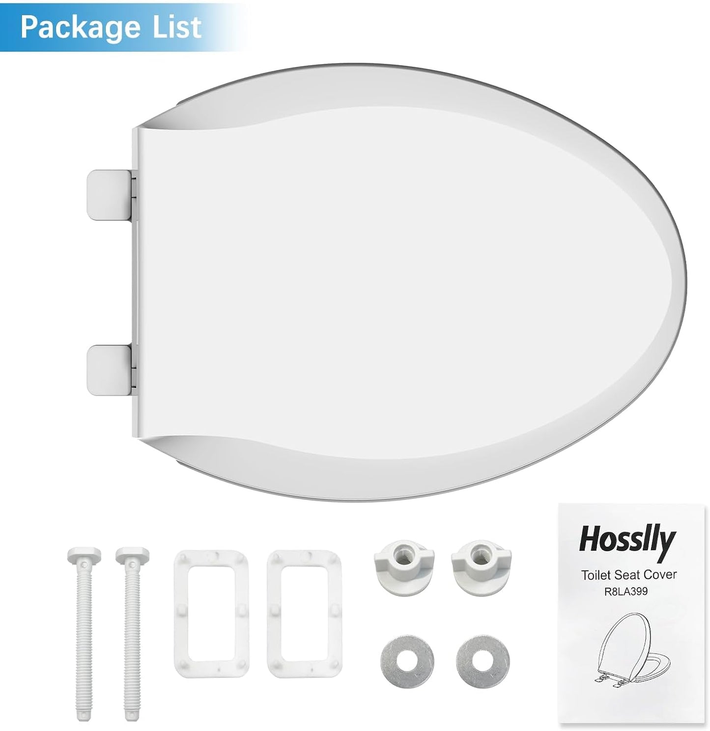 Toilet Seat with Toddler Seat Elongated, PP Material Family Toilet Seat Cover, Soft Close Adult & Toddler Seats, Easy to Clean, Safe Potty Training Solution for Kids, Bathroom Upgrade for Home
