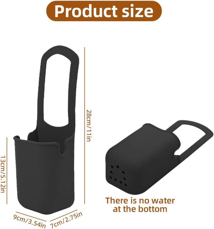 Stroller Cup Holder, 2 Pack Silicone Portable Cup Holder Storage Organizer for Strollers, Treadmills, Wheelchairs, Golf Cart, Picnic, Park, Garden and Travel (Black)