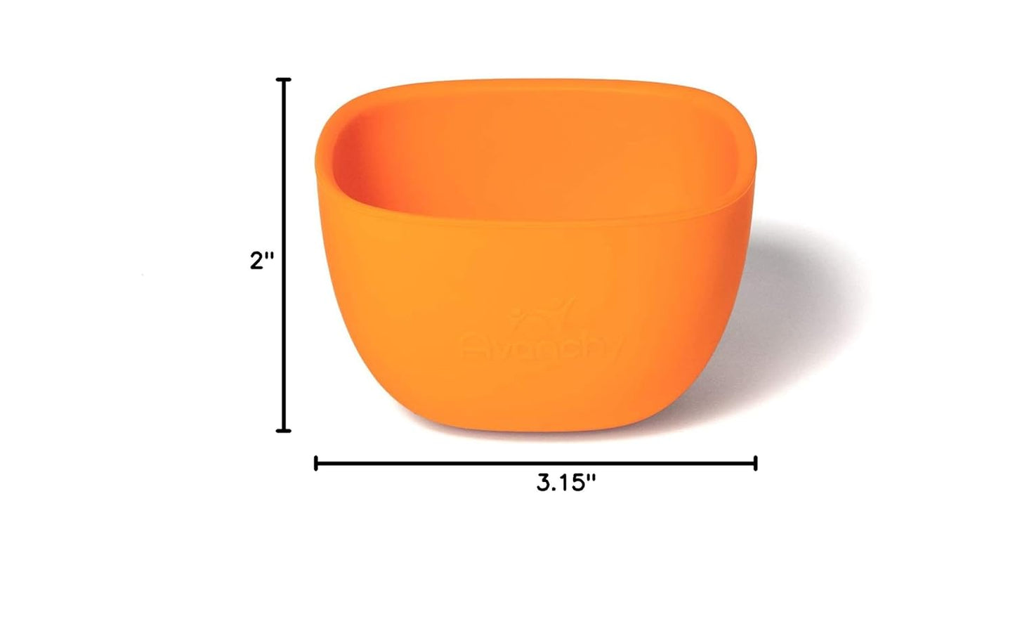 Avanchy Baby Bowls Silicone MINI Prep Bowl Set for Babies Kids Toddler for Feeding Food 4 oz, White