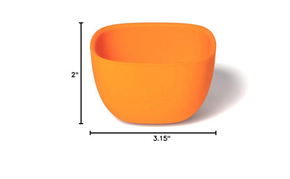 Avanchy Baby Bowls Silicone MINI Prep Bowl Set for Babies Kids Toddler for Feeding Food 4 oz, White