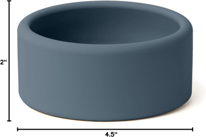APLAINR Solid Bowl, Silicone Bowl for Baby, Toddler & Kids, 9 fl oz, Non Slip, Heavy Base, Deep, Microwave & Dishwasher Safe, No BPA, Cereal, Soup, Snack Dishes & Dinnerware, Blue Hour