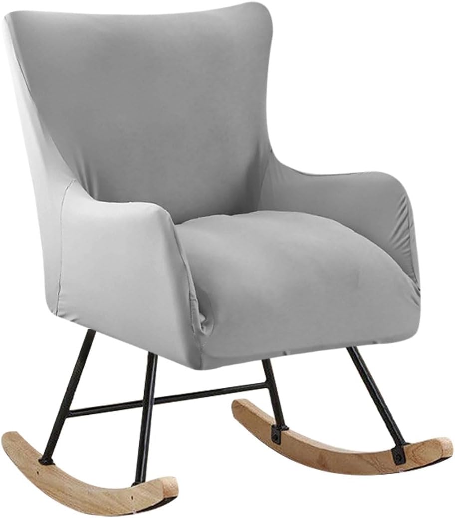 Nursery Rocking Chair Cover Stretchable Glider Chairs Cover Slipcovers Printed Rocking Accent Armchair Slipcover for Living Room Bedroom Offices, 03