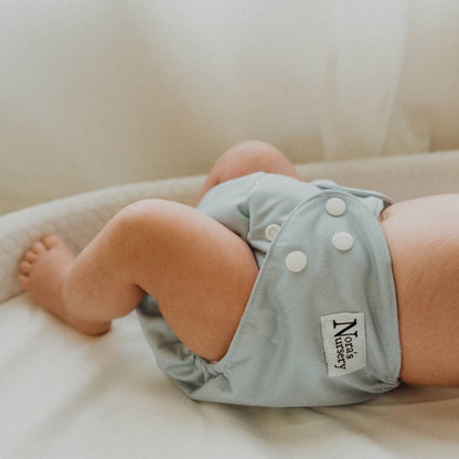 Nora's Nursery Cloth Diapers 7 Pack with 7 Inserts & 1 Wet Bag - Waterproof Cover, Washable, Reusable & One Size Adjustable Pocket Diapers for Newborns and Toddlers - Delilah