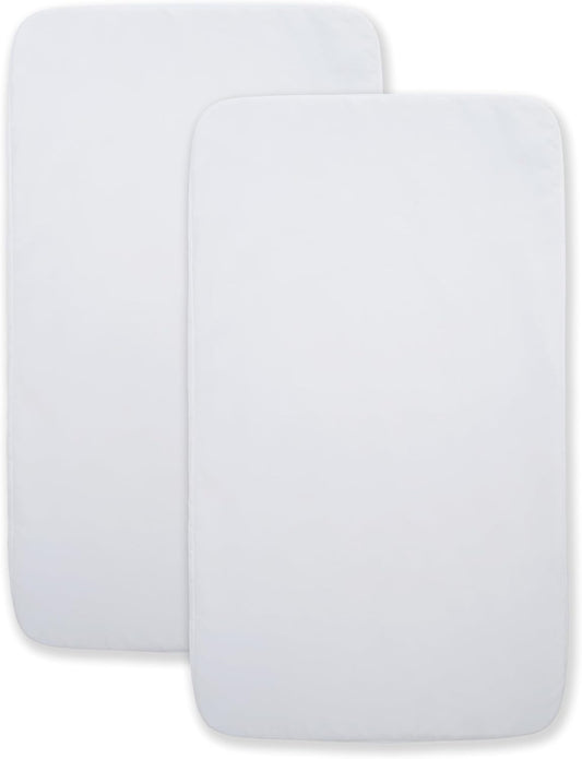 HALO BassiNest Beside Sleeper Fitted Sheets, 100% Organic Cotton, 2 Pack