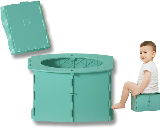 VUFVOID Travel Potty for Kids, Reusable Portable Folding Potty for Toddler, Travel Foldable Toilet for Travel Outdoor Camping, Toddler Potty Seat for Baby Training (Yellow)