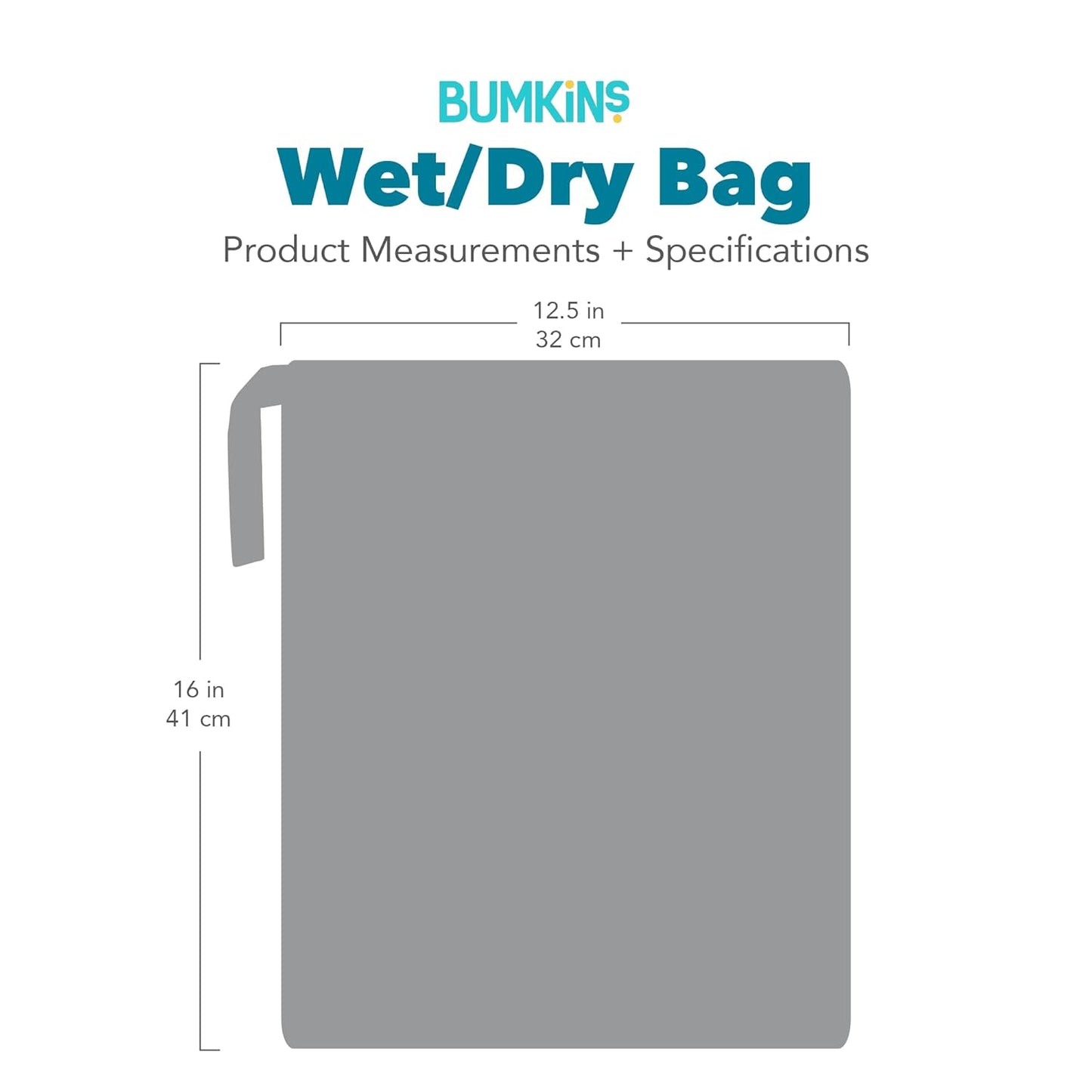 Bumkins Roamio Waterproof Wet Bag for Baby, Travel, Swim Suit, Cloth Diapers, Pump Parts, Pool, Beach, Gym Clothes, Toiletry, Hook to Stroller, Daycare, Zip Reusable Wetdry Packing Pouch, Multi Check - Colors A