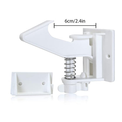 Vmaisi 10 Pack Cabinet Locks for Babies Child Safety Latches - 3.5 Inches Longer Baby Proofing Cabinets Drawer Lock with Adhesive Easy Installation