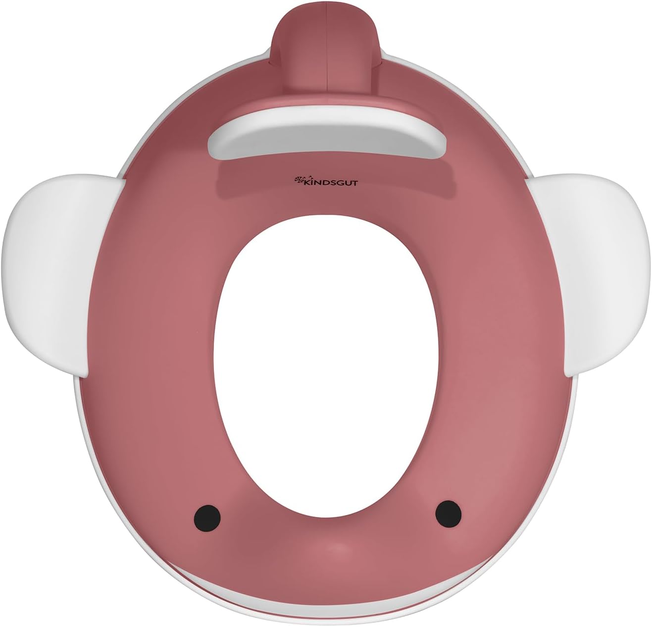 Kindsgut Whale Potty Training Seat for Toddlers – Kids Toilet Seat with Backrest, Non-Slip, Fits Round & Oval Toilet Seats, Designed in Germany, Peach