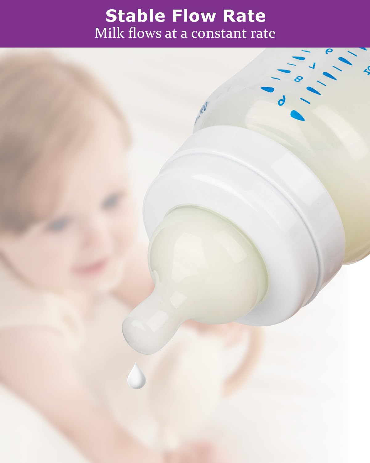 Silicone Nipples for Philips Avent Anti-Colic Baby Bottles,Size 1 Nipple,1m+,Slow Flow, 4 Count