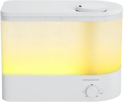 MegaWise Ultrasonic Cool Mist Humidifier SK7620 - 1.5L Capacity, Whisper-Quiet Operation, Adjustable Mist Output, Auto Shut-Off - Ideal for Home, Office, Baby Room, and Bedroom