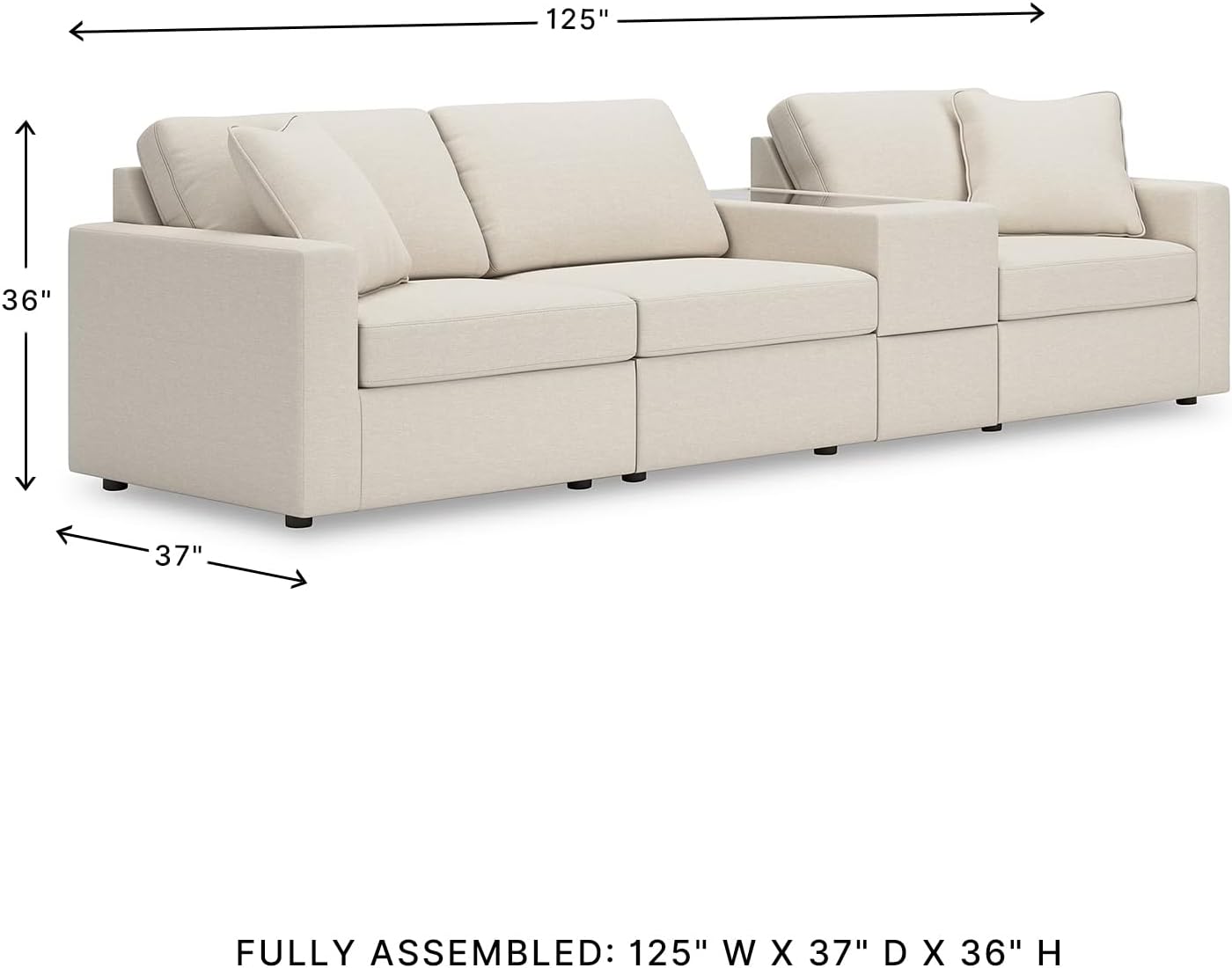 Signature Design by Ashley Modmax Coastal Press-Back Swivel Glider Rocker Recliner with Machine Washable Cover, Hidden Storage Compartments and 2 Bolster Pillows, Beige - Colors B