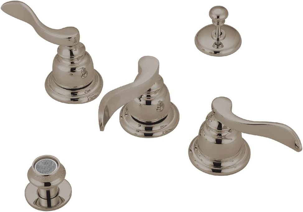 Kingston Brass KB8328NFL NuWave French Bidet Faucet, Brushed Nickel, 8 x 8 x 3