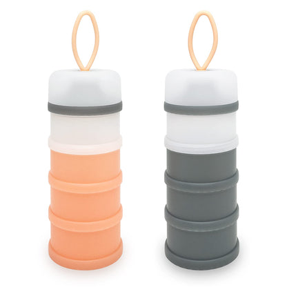Baby Formula Dispenser, Formula Container, BPA Free, 4 Layers, Baby Feeding Travel Storage Container, Portable Milk Powder Dispenser Container, Non-Spill Stackable Baby Snack Storage Container