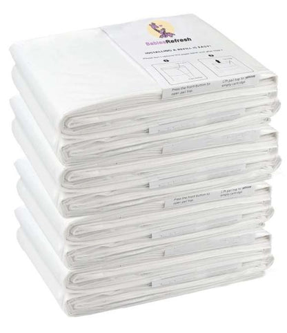Refills Compatible with DEKOR PLUS Diaper Pail Refills | 8 Pack | Diaper Pail Odor Eliminator| Fresh Powder Scent | Each Diaper Bag Refill Holds up to 4640 Diapers | Diaper bin refill