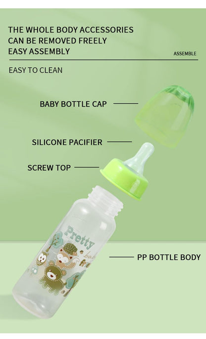 Pretty Baby 2oz (60ml) 4-Pack Anti-Colic Baby Bottles for Newborns, BPA-Free, Breastfeeding Transition, Vented for Gas & Colic Relief Ideal for Baby Registry