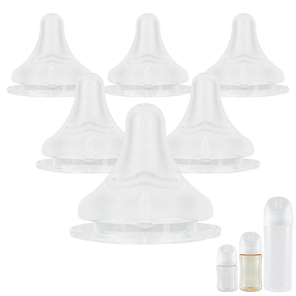 Silicone Nipple for Pigeon Bottle,Size M,Medium Flow Baby Bottle Nipples,3m+ 6 Count