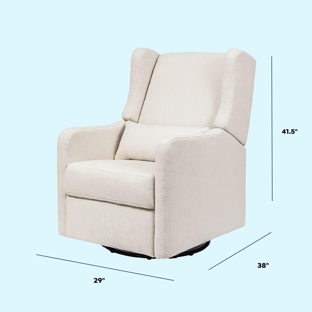 Davinci Carter's Arlo Recliner and Swivel Glider, Water Repellent & Stain Resistant, Greenguard Gold & CertiPUR-US Certified, Performance Forest Green Linen