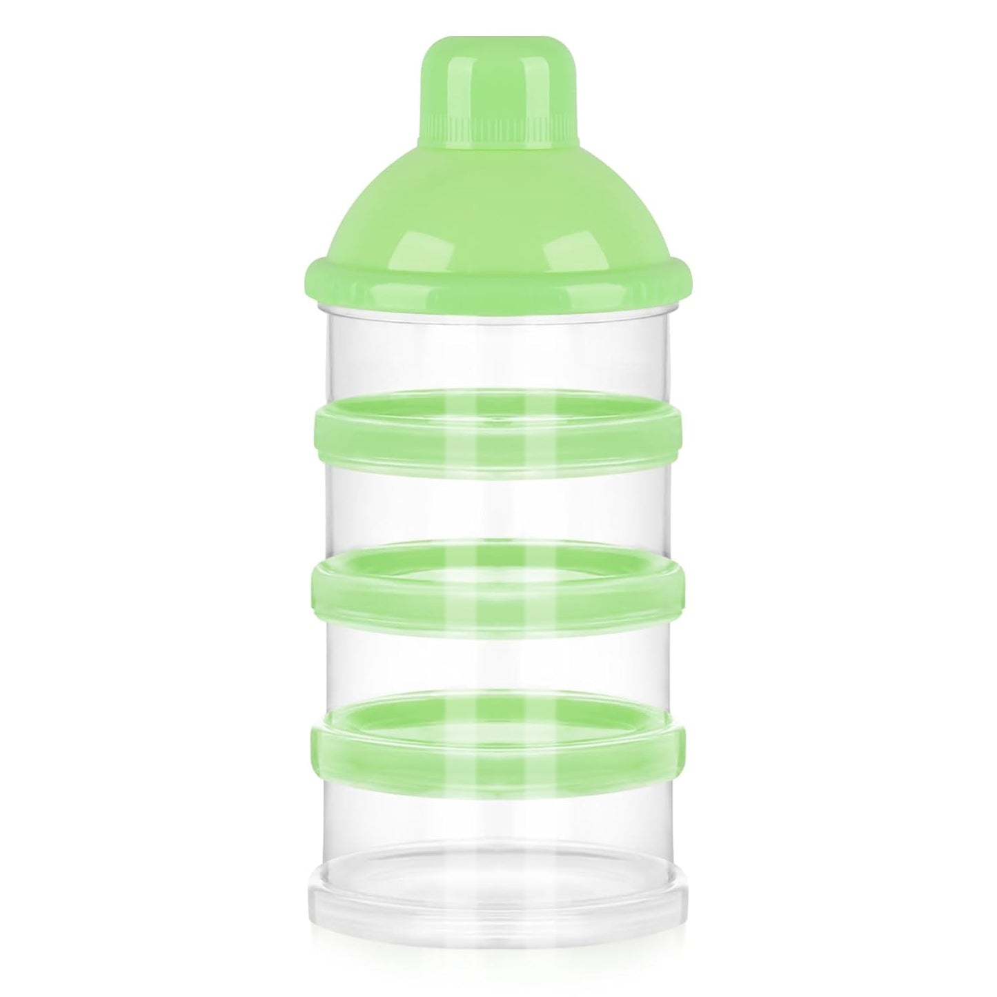 Accmor Formula Dispenser On The Go, 4 Compartments Stackable Formula Container for Travel, Baby Milk Powder Kids Snack Container, BPA Free ﻿