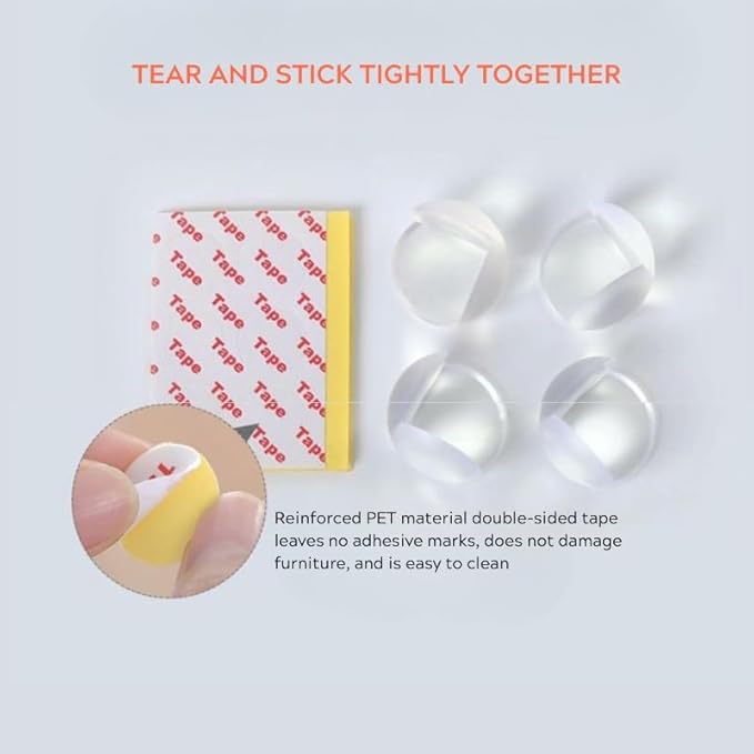 4PCS Clear Corner Protectors for Baby – Thickened Round Silicone Table Corner Guards – Soft Edge Cushion for Furniture, Glass, Coffee Tables – Child Safety Bumpers for Toddlers & Kids