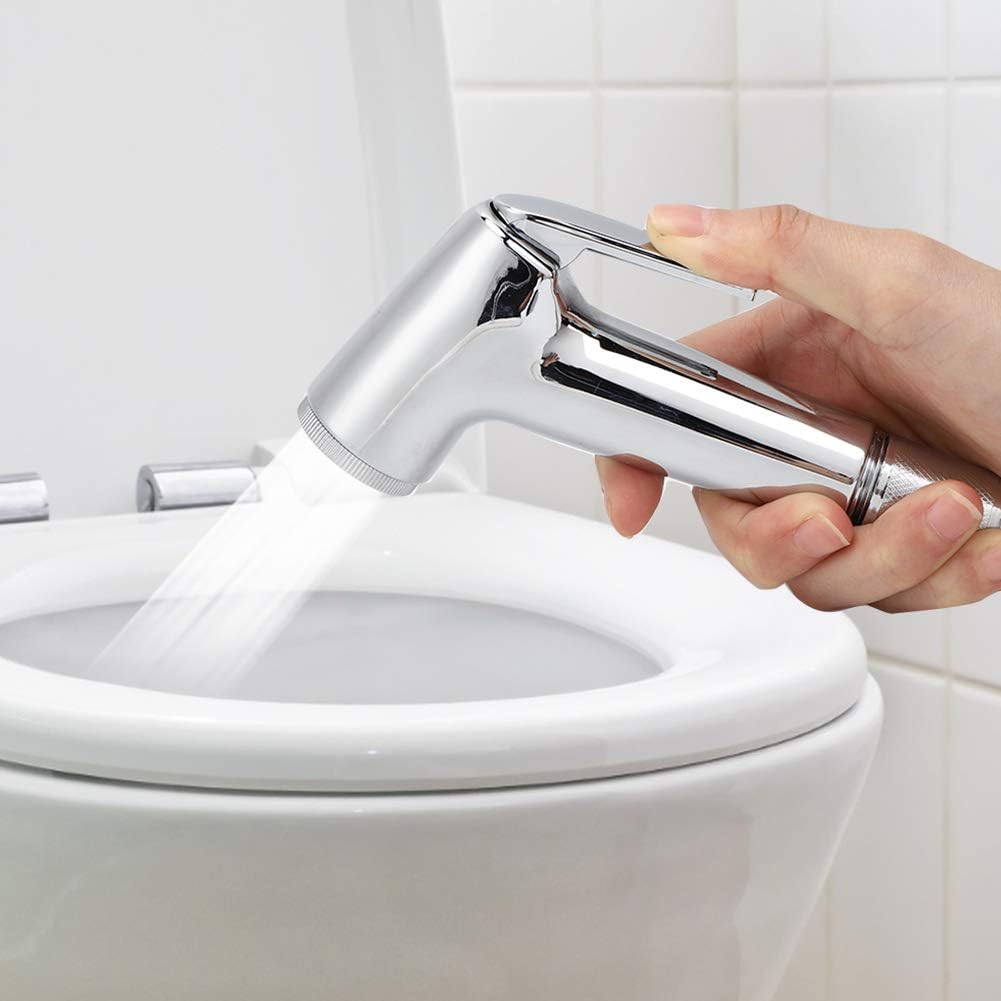 Handheld Bidet Sprayer for Toilet, High Pressure Sprayer Kit, 3Pcs/Set Electroplating Bidet Sprayer Spray Bracket Hose for Feminine Wash Baby Diaper Cloth Washer Cleaner Pet