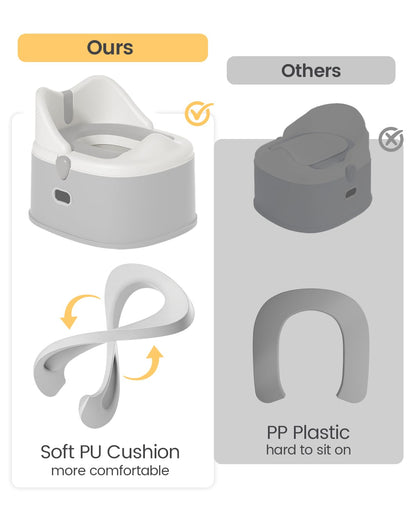 3-in-1 Toddler Potty Training Toilet for Boys and Girls with Soft Cushion Multi-use Baby Potty Chair for Toddlers 1-3 Training Potty Seat Toddler Toilet Baby Potty Training Seat with Step Stool