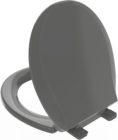Toilet Seat with Toddler Seat, Potty Training Toilet Seat Round 2 in 1 Soft Close Quiet No Slapping, Magnetic Absorption, Easy to Install and Clean,White
