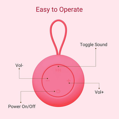 Jaroco Portable Baby Sound Machine [White Noise for Babies Kids Adults][Sleep Soother][12 Soothing Sounds] 15 Hours Battery Life, Registry Gift,Shower,Clips on Baby Stroller Rose