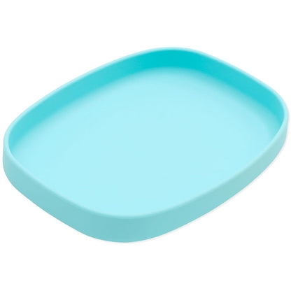 Bumkins Toddler and Baby Suction Plate, Divided Grip Dish for Babies and Kids, Baby Led Weaning, Feeding Supplies, Sticks to Tables and Highchairs, Platinum Silicone, for Chidren 6 Months, Gray
