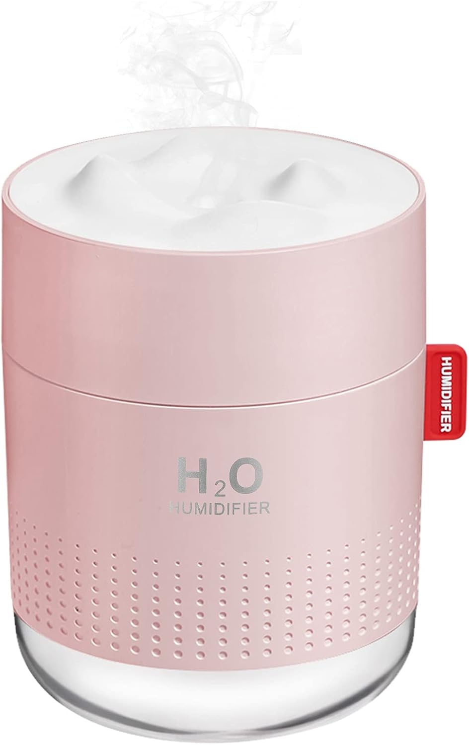 Portable Mini Humidifier, 500ml Small Cool Mist Humidifier, USB Personal Desktop Humidifiers for Baby Bedroom Travel Office Home, Auto Shut-Off, 2 Mist Modes, Super Quiet, White