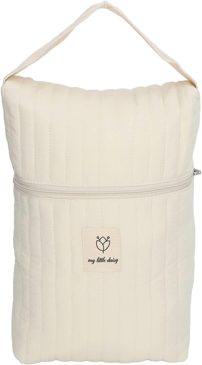 Bnineteenteam Diaper Bag Organizing Pouches,Portable Handheld Large Capacity Cotton Diaper Storage Bag Pouch