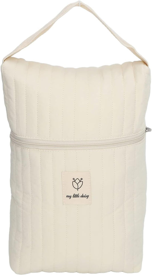 Bnineteenteam Diaper Bag Organizing Pouches,Portable Handheld Large Capacity Cotton Diaper Storage Bag Pouch