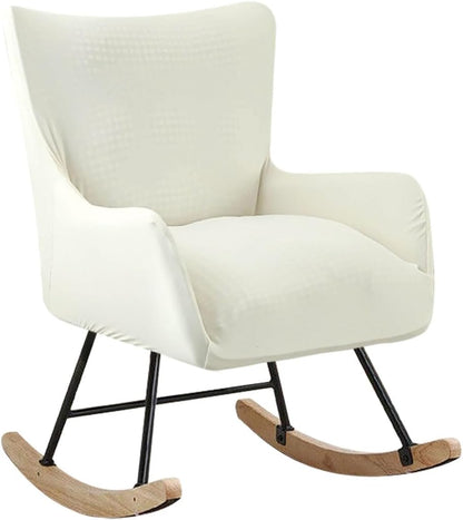Nursery Rocking Chair Cover Stretchable Glider Chairs Cover Slipcovers Printed Rocking Accent Armchair Slipcover for Living Room Bedroom Offices, 03