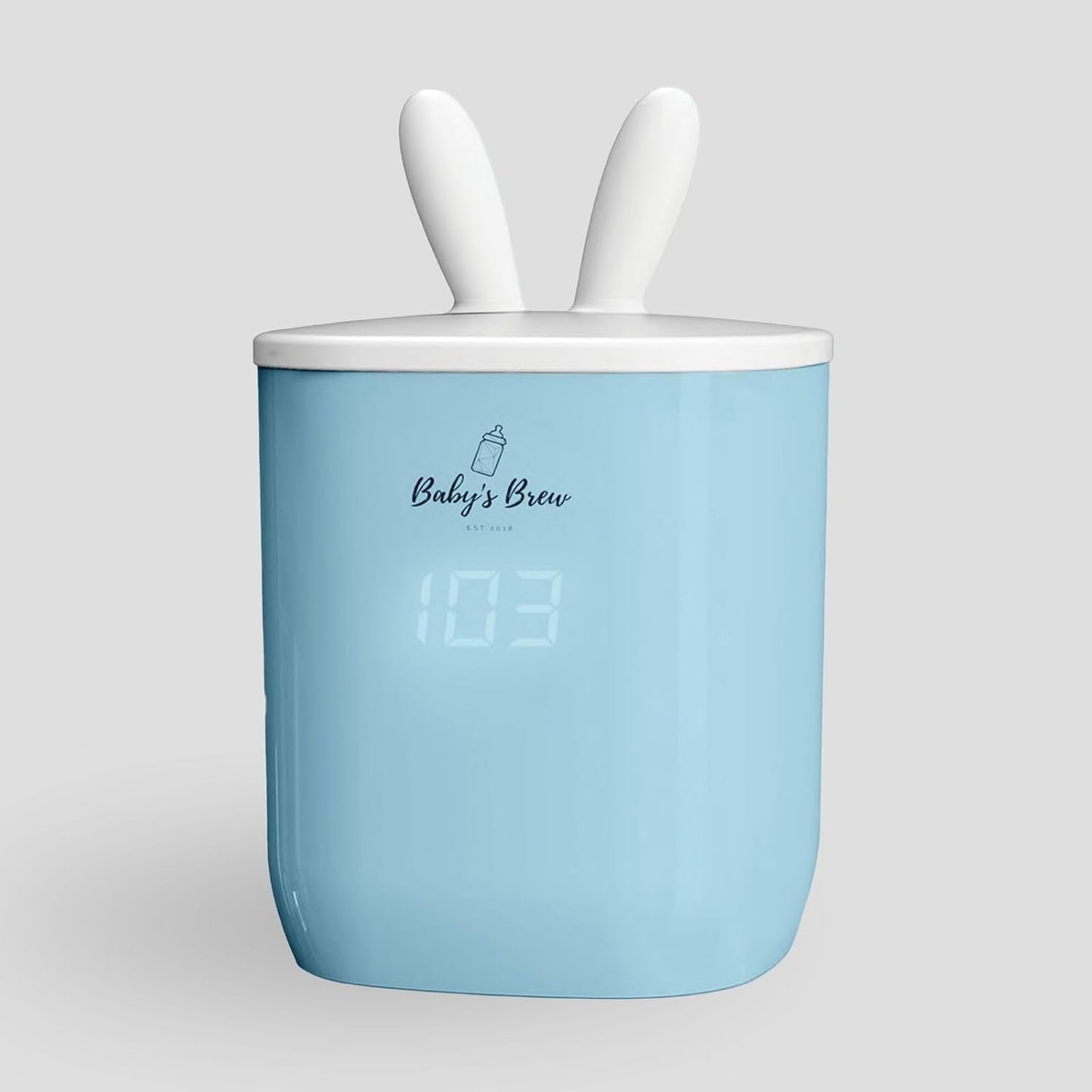 Baby's Brew Portable Bottle Warmer – Cordless Baby Bottle Warmer for Breastmilk & Formula, Rechargeable Travel Milk Warmer, Leak-Proof, Compact, Blue, Adapter Not Included