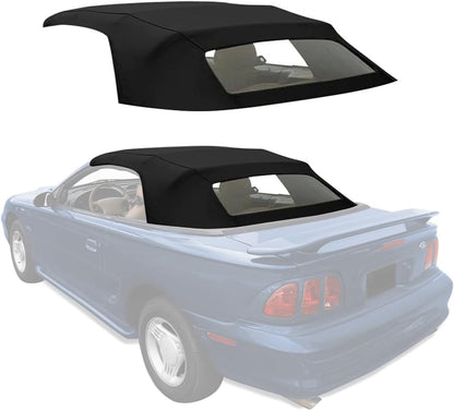 Sierra Auto Tops & Seats Convertible Top for 1994-2004 Ford Mustang - White, Sailcloth Vinyl - Convertible Top Replacement with Heated Glass Window - Mustang Convertible Top, Complete Soft Top