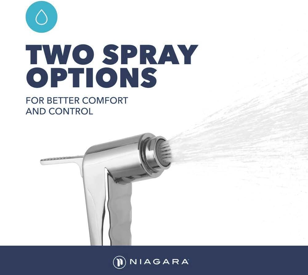 Niagara Luxury Handheld Bidet Sprayer – Adjustable Water Pressure for New and Existing Toilets, Mounted to Wall or Toilet, Cloth Diapers and for Bathing Pets