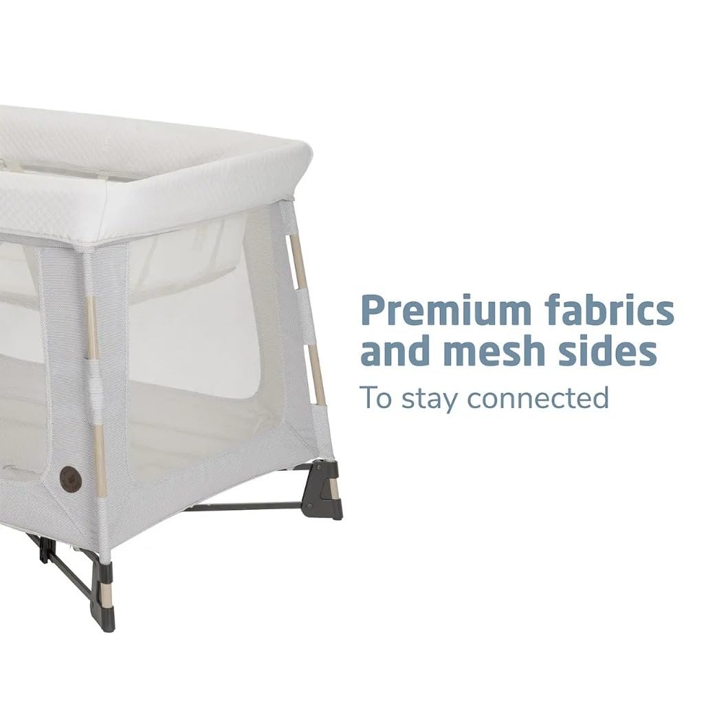 Maxi-Cosi Swift Baby Playard with Mat, Baby Playpen, Play Yard with Bassinet, Portable Playpen for Babies and Toddlers, Classic Oat