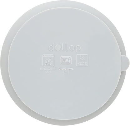 dollop Silicone Suction Bowl | BPA Free | Dishwasher & Microwave Safe (Slate Blue)