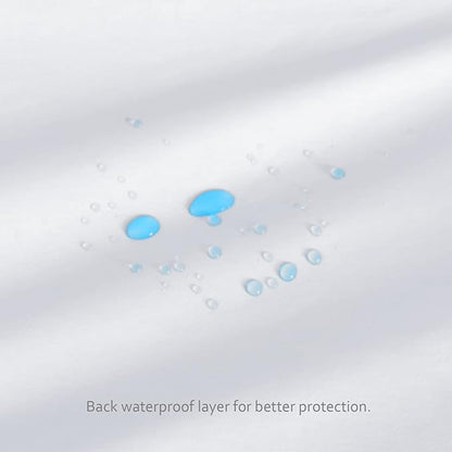 Crib Sheets Waterproof 2 Pack, Crib Mattress Protector, Toddler Fitted Crib Sheet Neutral, Ultra Soft & Breathable Toddler Bed Sheets for Boys and Girls, White