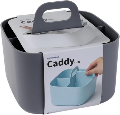 BLUE GINKGO Stackable Organizer Caddy – Korean-Made Portable Tote for Bathroom, Office, Crafts, or School Supplies (Rectangle, Green)