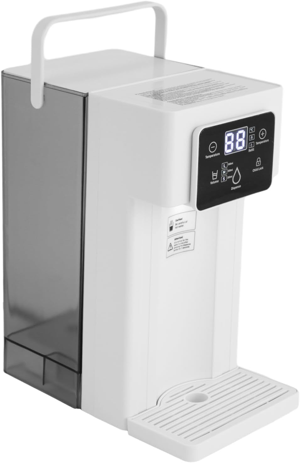 Instant Water Dispenser, 1500 Watt Fast Heating Countertop Water Dispenser, Adjustable Temperature (90°F-212°F), 3 Liter/0.79 Gallon Tank, Child Lock, For Home, Office (White and Green) (Green)