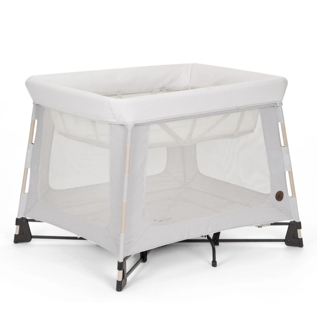 Maxi-Cosi Swift Baby Playard with Mat, Baby Playpen, Play Yard with Bassinet, Portable Playpen for Babies and Toddlers, Classic Oat