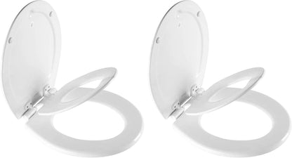 Mayfair NextStep Slow-Close Toilet Seat with Built-In Toddler Potty Training Seat, Removable, White, Round