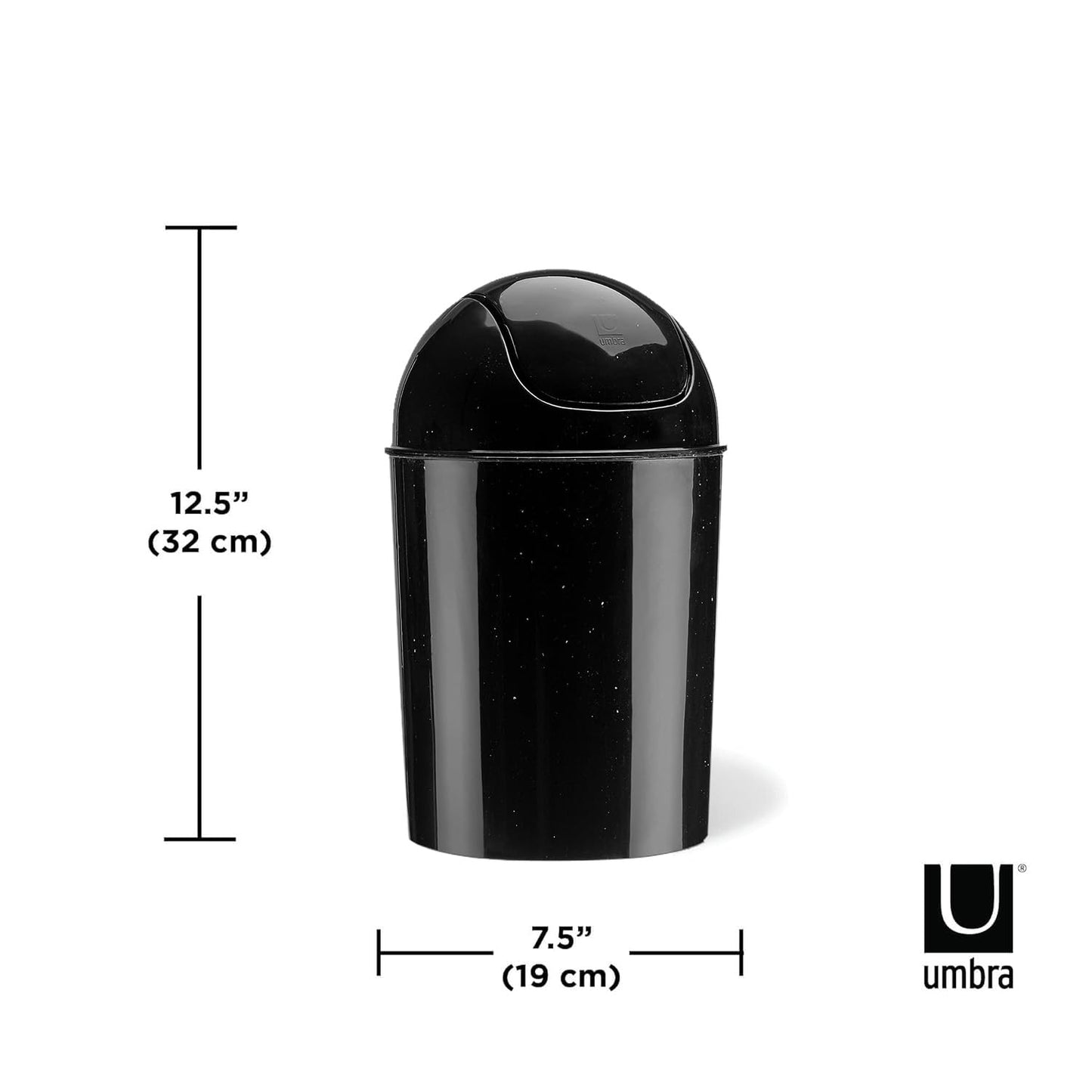 Umbra 1.25 Gallon Mini Waste Can with Removable Swing-Top Lid - Small Garbage Bin for Kitchen, Bathroom, Bedroom, Office - Compact Trash Can Fit Under Tables & Counters - Yellow