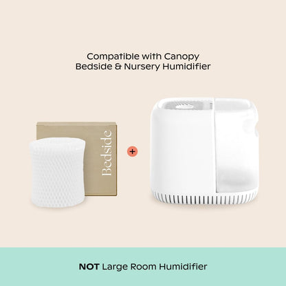 Canopy Original Bedside Humidifier Filter 2.0 – 3-Pack Replacement Filters | Compatible with Canopy Bedside Humidifiers, Made with Wood Pulp, Paper Filter, Replace Every Six Weeks