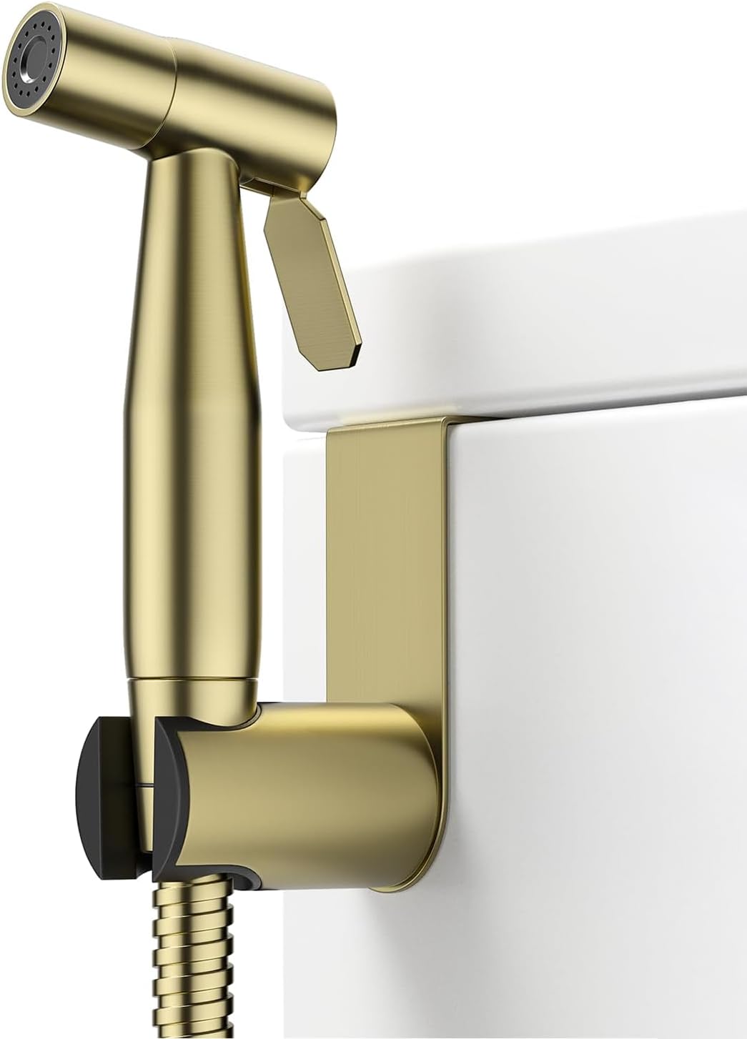 Handheld Toilet Bidet Sprayer for Toilet-Adjustable Water Pressure Control with Bidet Hose for Feminine Wash, Stainless Steel Brushed Nickel Bidet Faucet Cloth Diaper for Baby Wash, Gold