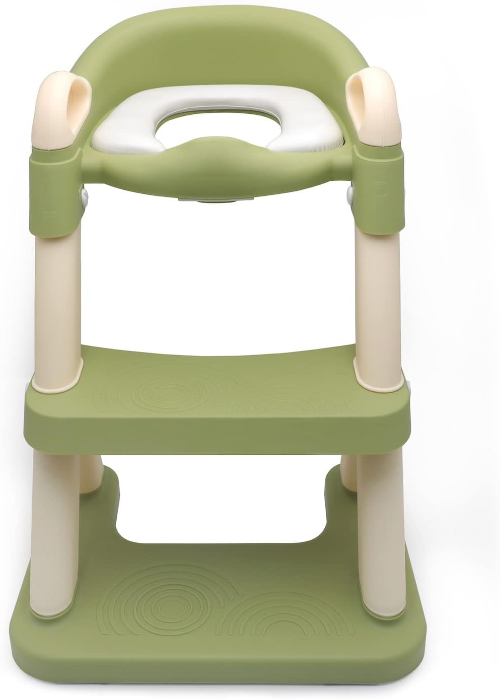 HTTMT- Giraffe Potty Training Toilet Ladder Seat With Upgraded Cushion Step Stool Ladder Toilet Chair/Toilet Trainer for Baby Toddler Kids Children In Pink [P/N: ET-BABY001-PINK STEP]