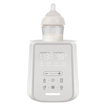 Baby Bottle Warmer for Breast Milk with Timer & Night Light, 11-in-1 Milk Warmer for Baby Bottles, 48H Keep Warm, BPA-Free Fast Heating with Adjustable Temperature for Glass/PPSU Bottles
